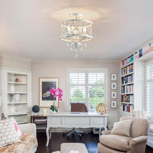 Farmhouse Crystal Ceiling Light Fixture (3 Count)
