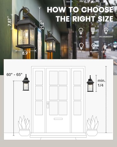 21" Outdoor Wall Light Fixture