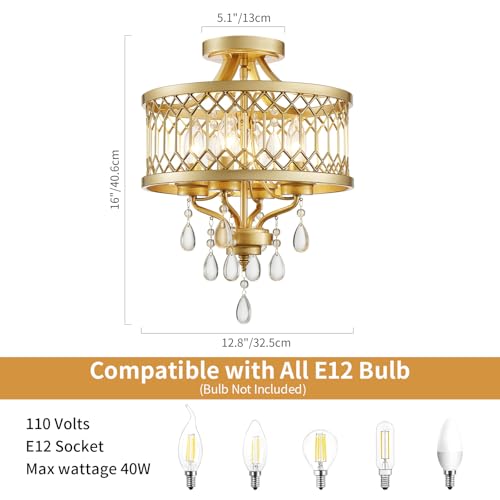 Crystal Ceiling Light Fixture