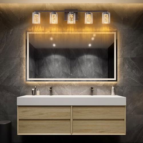 5 Light Bronze Vanity Light with 3 Color Modes