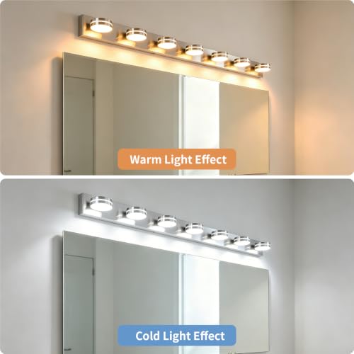 Modern Bathroom Light Fixtures Over Mirror 7 Light Vanity Light