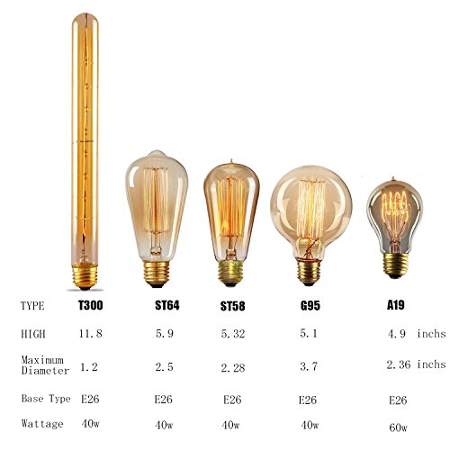 E26 40W Edison Bulbs (4 Count)