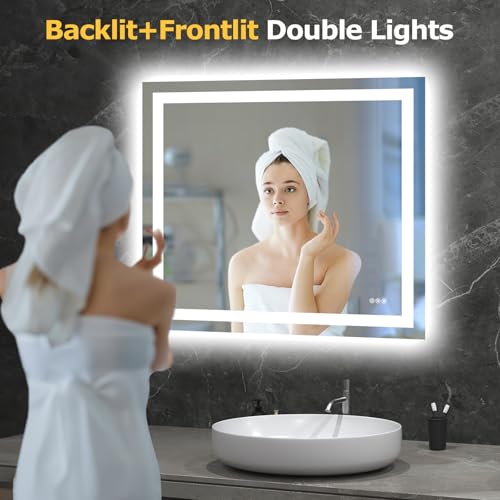 40"X36" LED Bathroom Mirror with Lights