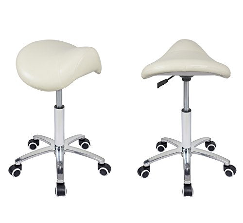 Saddle Stool Rolling Chair for Medical Lash Massage Salon Kitchen Spa