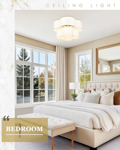 Gold Semi Flush Mount Ceiling Light