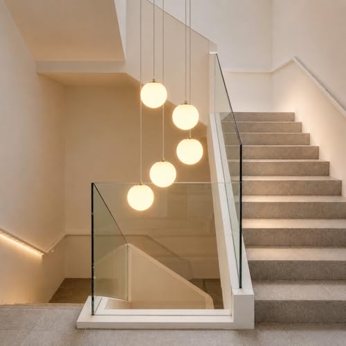 Gold Globe High Ceiling Chandelier (Gold / 5-Light)