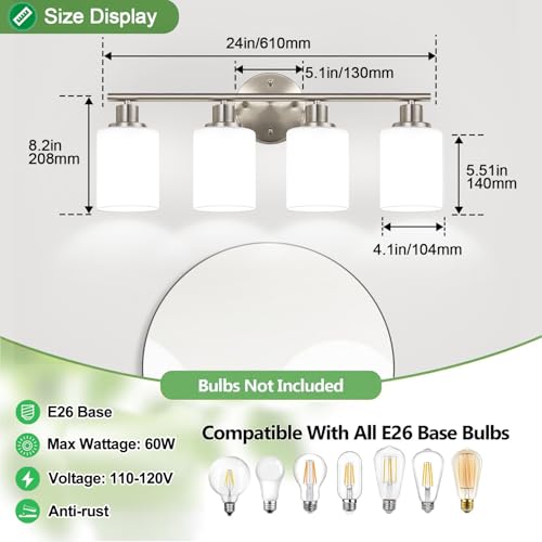 4 Light Bathroom Light Fixtures
