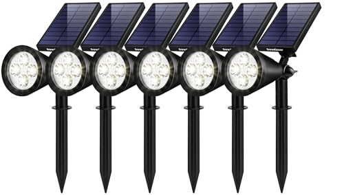 6 Solar Lights Outdoor Spotlight Garden Yard Landscape Flag (6 Count)