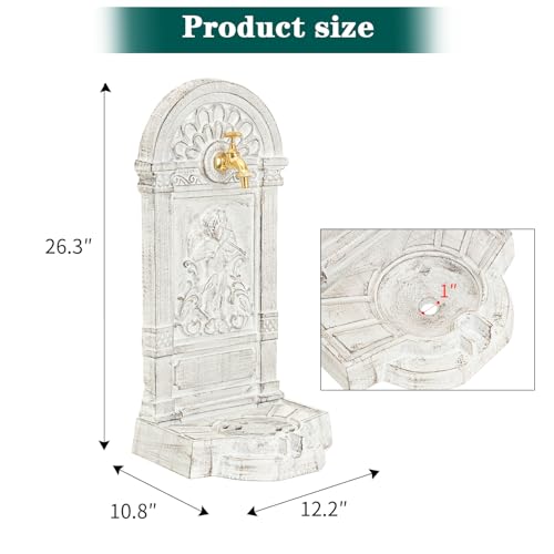 Freestanding Cast Iron Outdoor Water Column with Faucet