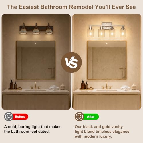 Modern Bathroom Light Fixtures Over Mirror