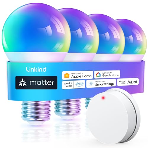 Matter Smart Light Bulbs (4 Count)