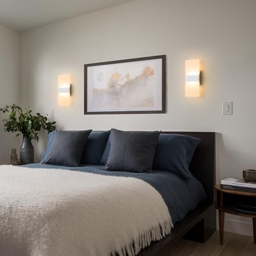 12 Inch Modern LED Wall Sconce (Brushed Nickel / 1 Pack)
