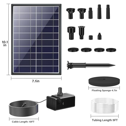 7.5W Solar Water Pump Outdoor 80 GPH with Dry