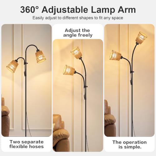 Black Arc Floor Lamps for Bedroom (Black-2)