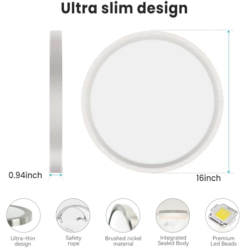 16 inch Flush Mount LED Ceiling Light Fixture