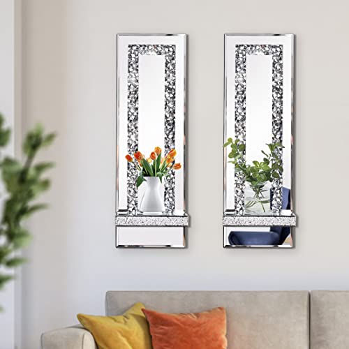 Mirrored Wall Candle Sconces Holder Set of 2 (2 Count)
