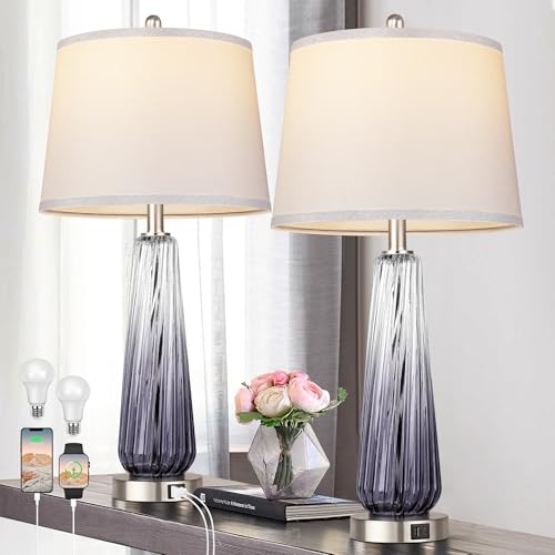 Glass Table Lamps Set of 2 (2 Count)