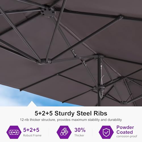 Outdoor Umbrella 15ft with Base UV Resistant