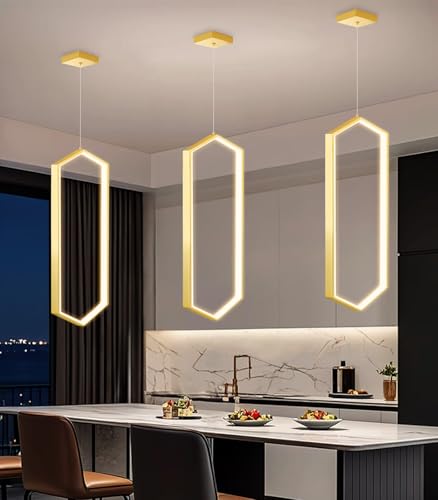 Ring Dimmable Pendant Lighting Adjust LED Mini Chandelier Ceiling Light Fixtures for Kitchen Island Dining Room Living Room Bedroom Hallway Gold