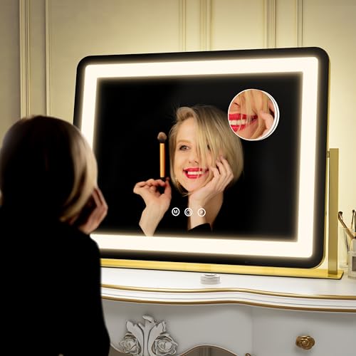 Gold Vanity Mirror with Lights