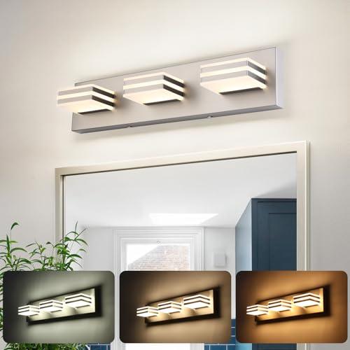 Brushed Nickel Vanity Lights for Bathroom Light Fixtures (3 Count)