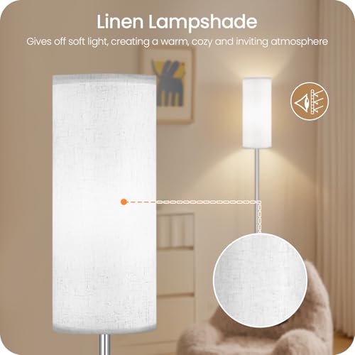 Dimmable Floor Lamps for Living Room with Remote and Foot Switch