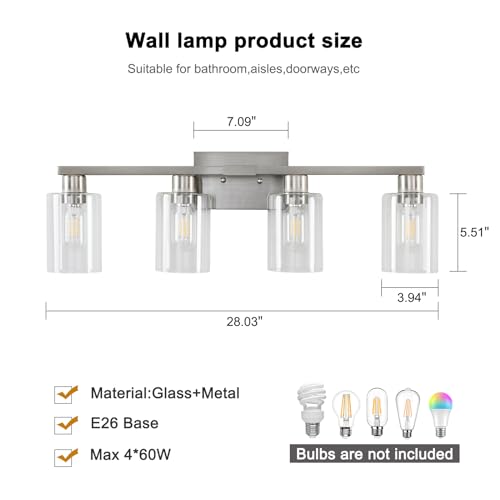 4 Light Bathroom Light Fixtures