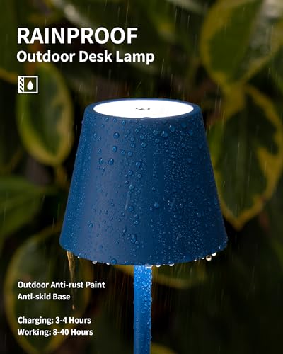 2 Pack Cordless Blue Table Lamps (2 Count)