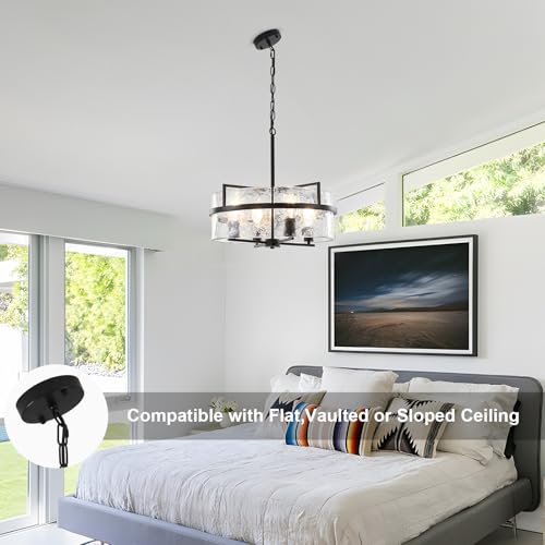 Black Drum Chandelier