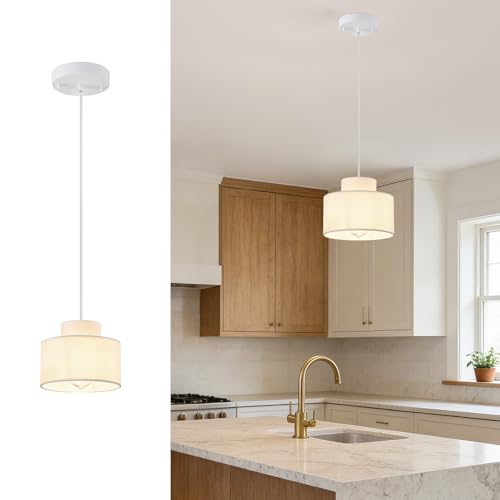 7.8" Drum Modern Pendant Lights Kitchen Island