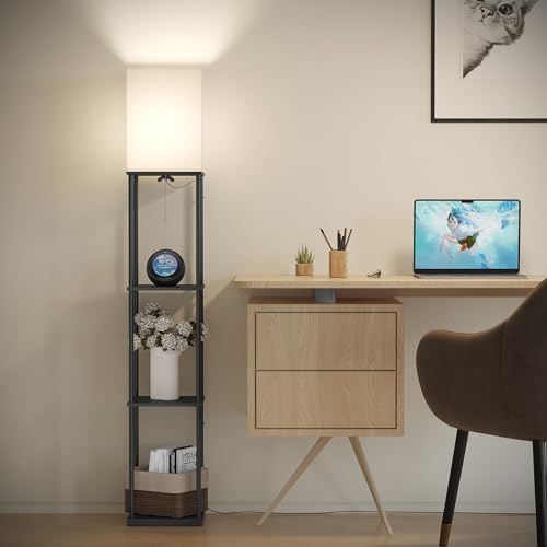 Floor Lamp with Shelves