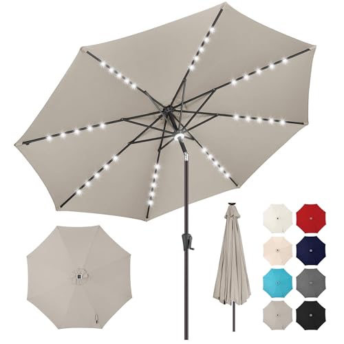 Solar Patio Umbrella with Centre Light