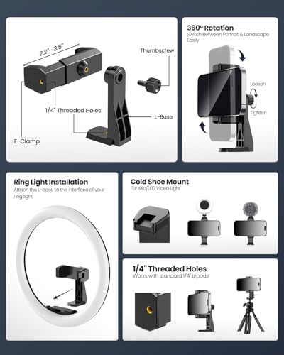 12" LED Ring Light with 62" Tripod Stand