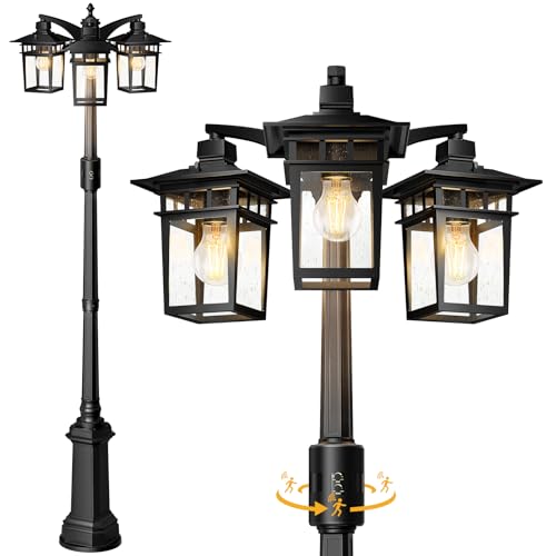 360° Motion Sensor Outdoor Lamp Post Light Fixture