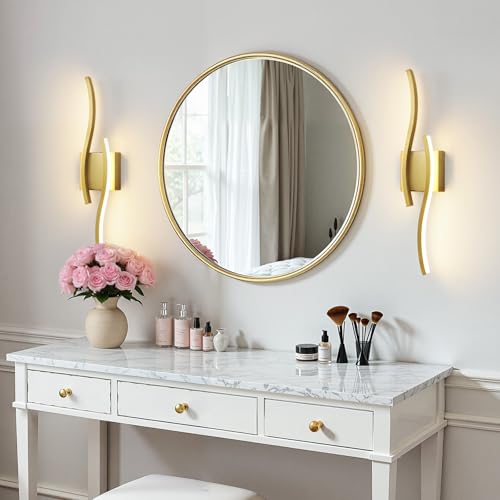 Gold LED Bathroom Vanity Lights