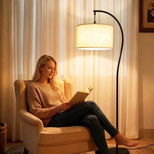 Beige Large Drum Lamp Shade for Floor Lamps