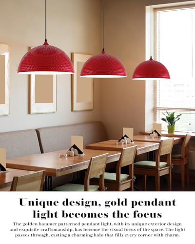 16 inch Red Pendant Light 2 Pack