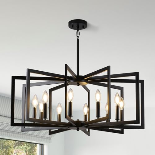 Black Chandelier for Dining Room (10 Count)