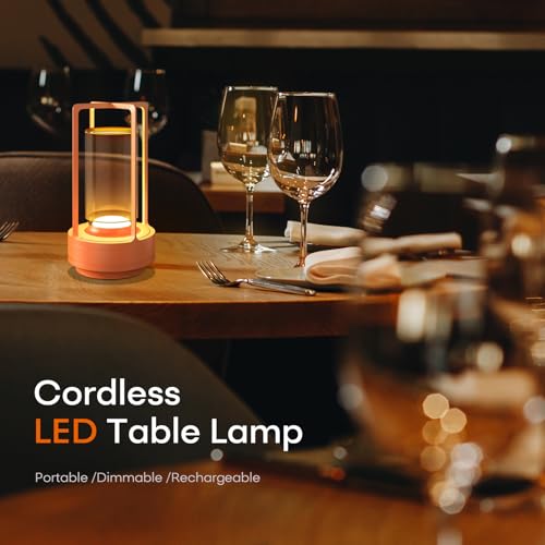 Rechargeable Cordless Small Metal Table Lamp