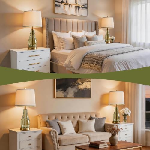 Glass Table Lamp Set of 2