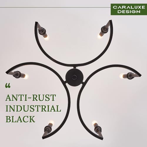 6 Light Candelabra Chandelier Dining Room Black Chandeliers 26in