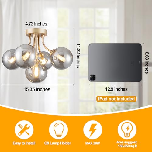 Sputnik Ceiling Light Fixture 5