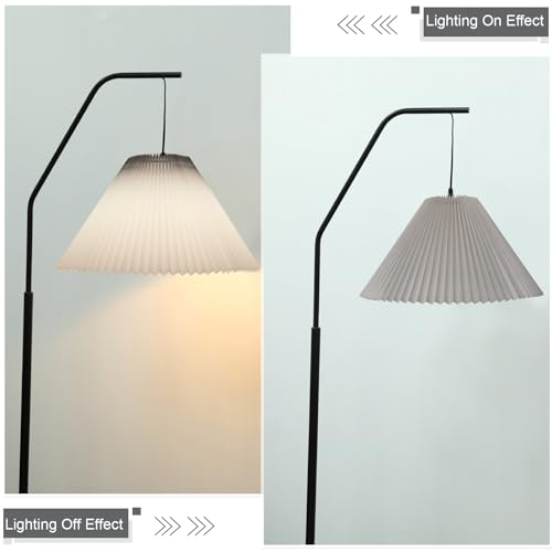 Pleated White Lamp Shade for Arc