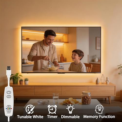 3.3 FT Tunable White LED Strip Lights (Warm White&Cool White / 3.3 FT 1 Pack)