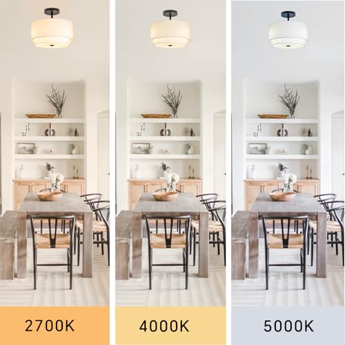3 Light Semi Flush Mount Ceiling Light Fixture