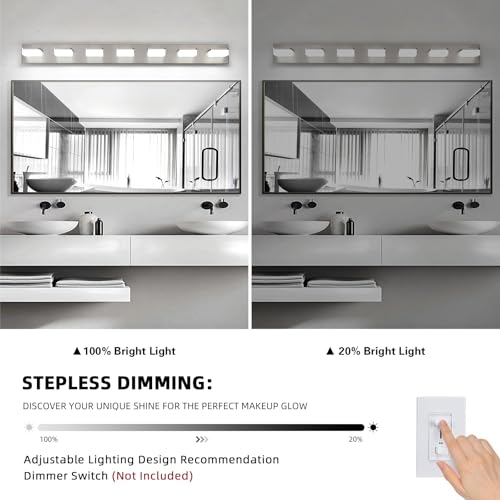 7 Light Bathroom Vanity Light Fixture Over Mirror
