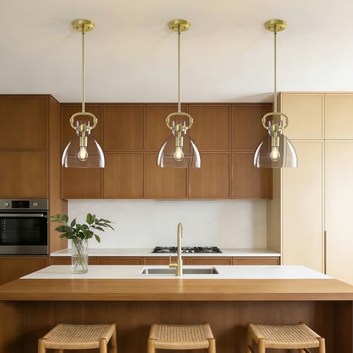 9.8'' Glass Pendant Lights for Kitchen Island