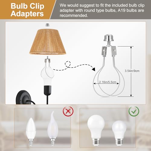 Small Rattan Lamp Shades Set of 2 (2 Count)