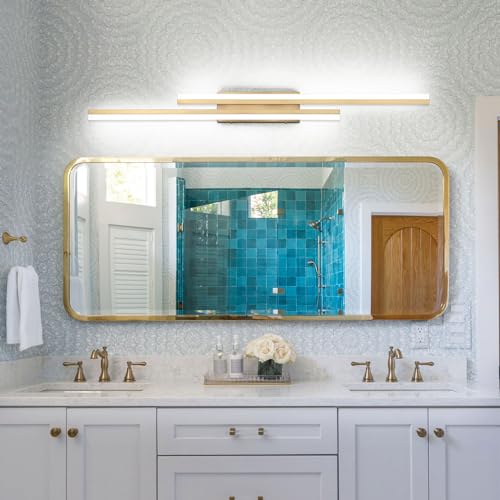 48 Inch LED Bathroom Light Fixtures Over Mirror Brushed Gold Vanity Light Modern Bath Lighting Bar 5CCT