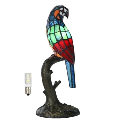 A0024 Tiffany Style Parrot Table Lamp
